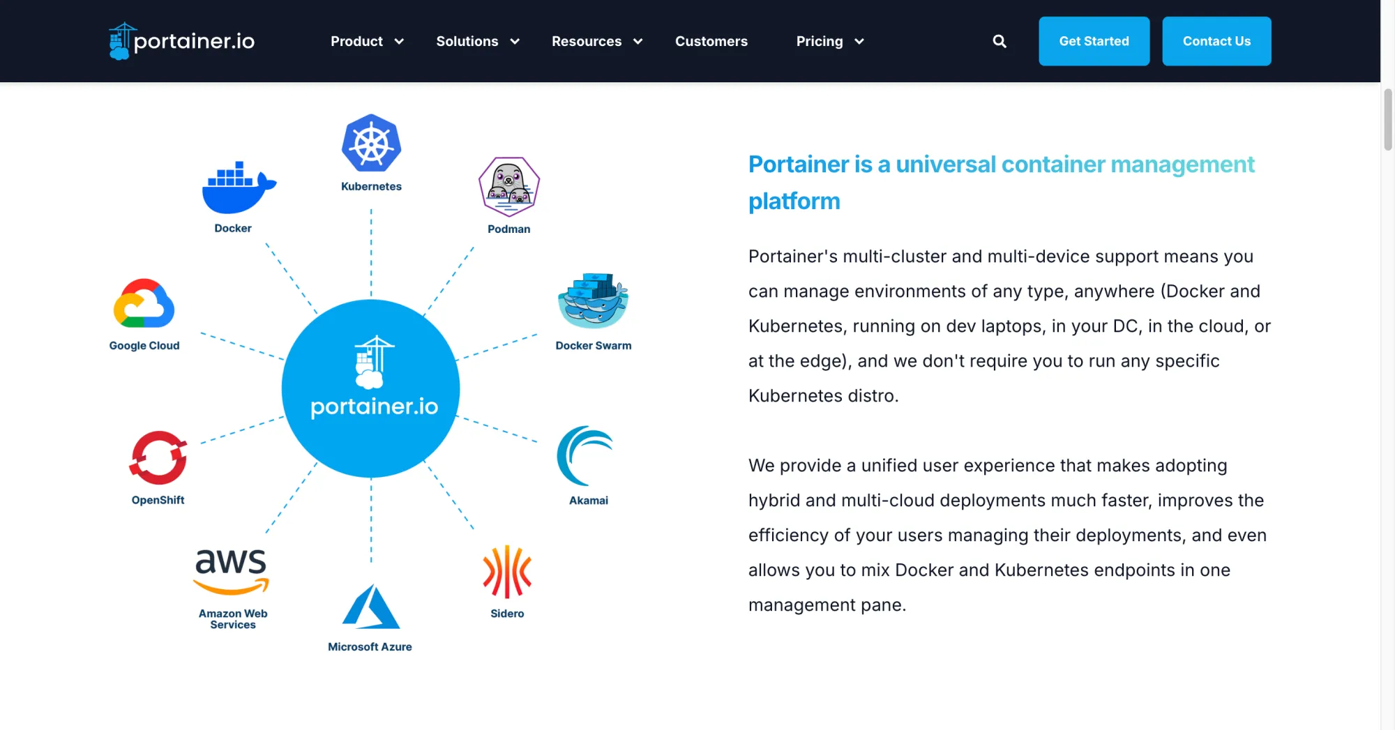 Portainer.io 페이지에 나온 Portainer 설명
